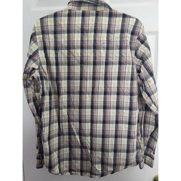 Vintage Wrangler "American Cowboys Choose" Pearl Snap Mens Med. Contrast Stitch - Picture 2 of 9